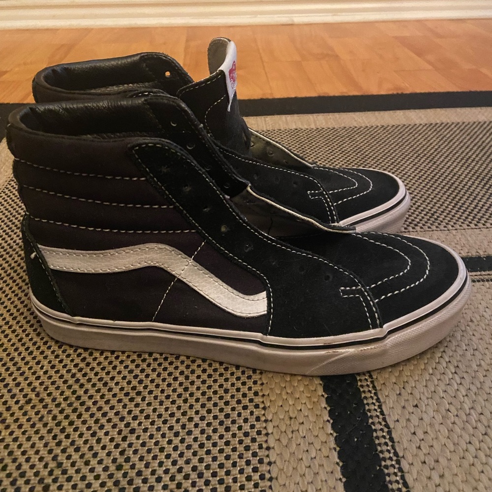 Black High Top Vans size 8 women’s
